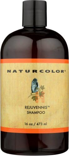 Naturcolor Rejuvennis Shampoo color-safe badge indicates compatibility with treated hair.