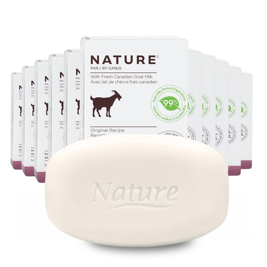 Nature by Canus goat milk bar soap original pack for a comforting, home-style cleanse