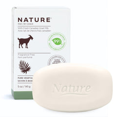 Nature by Canus goat milk bar soap unscented close-up for sensitive skin and gentle cleansing