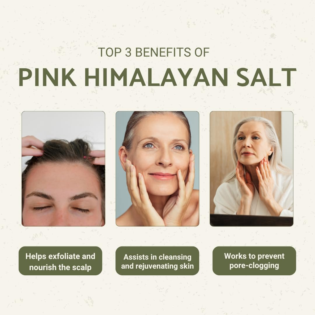 Nature Packaged Pink Himalayan Salt coarse grains close-up – mineral-rich texture for scrubs