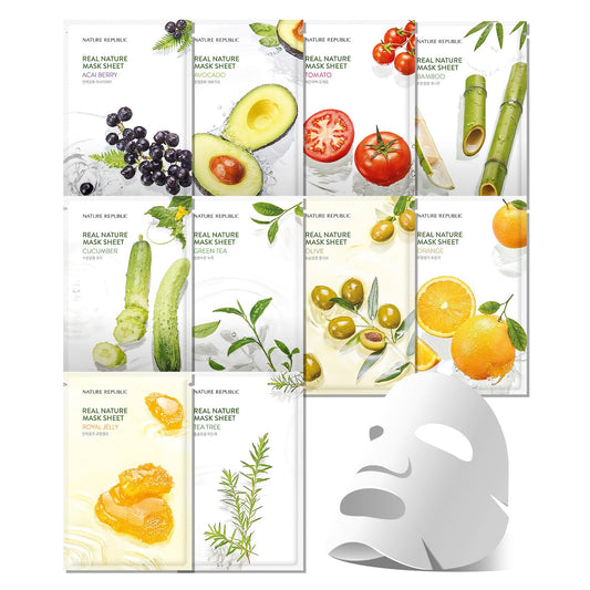 Nature Republic Aloe Mask for soothing hydration on sensitive skin.