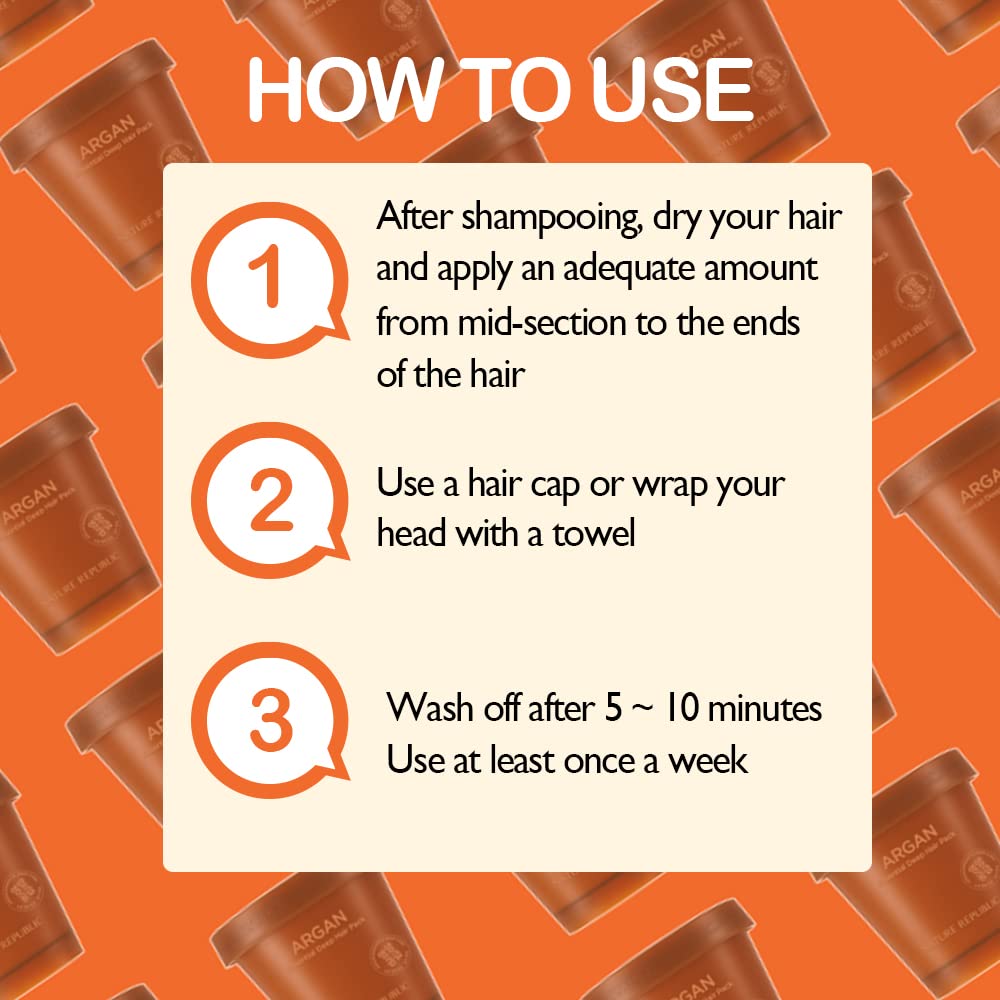 Nature Republic Argan Essential Deep Care Hair Pack hair appears shinier and healthier.