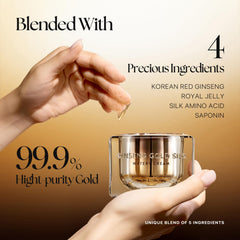 Nature Republic gold particles texture highlights premium radiance in the cream