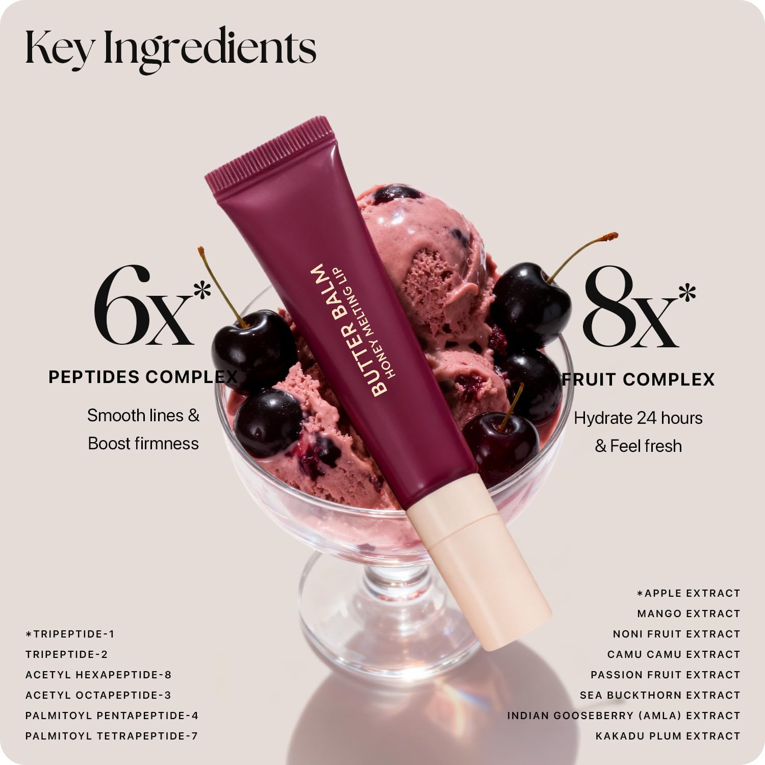 Nature Republic Honey Melting Lip Butter Balm provides a glassy, non-sticky shine.