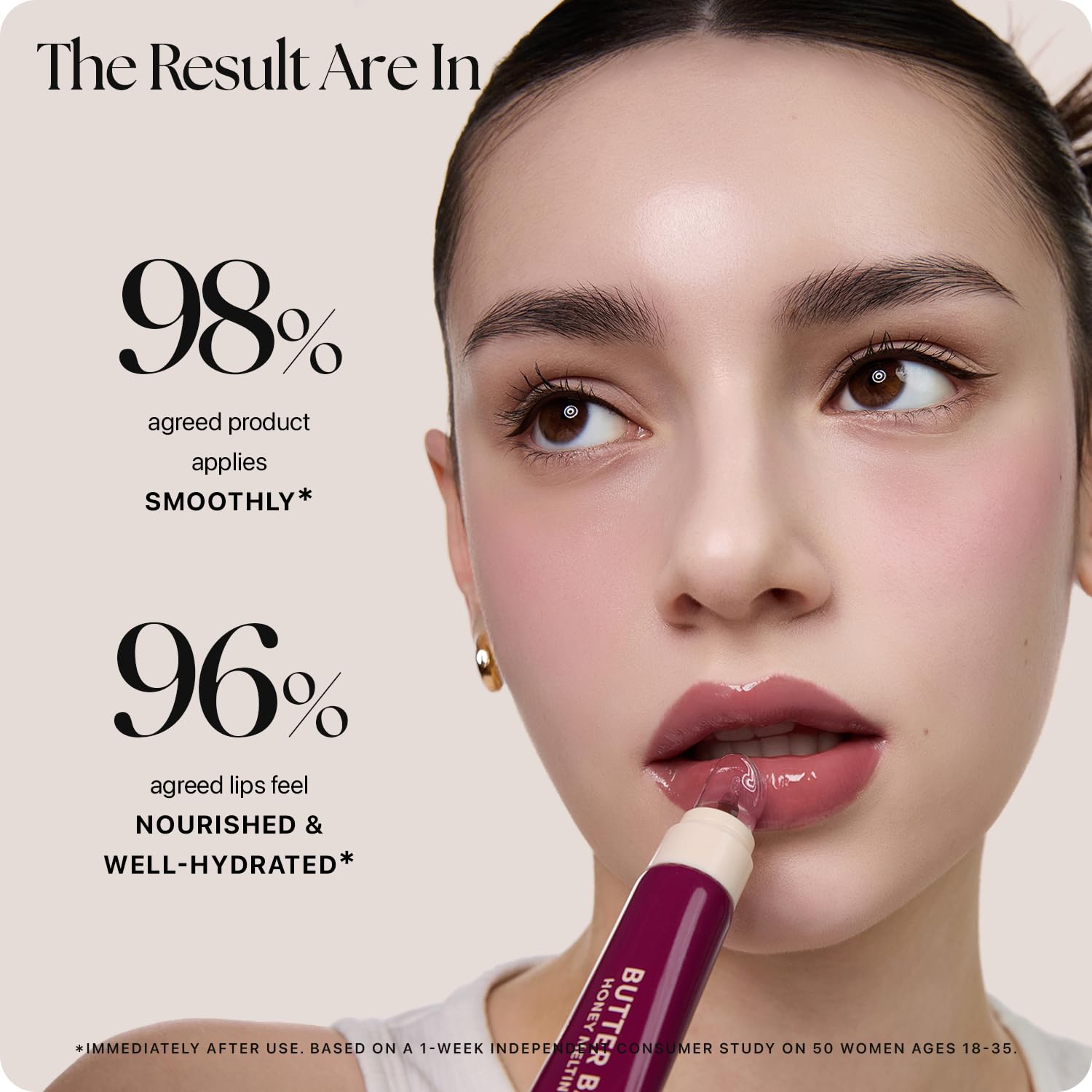 Nature Republic Honey Melting Lip Butter Balm glides smoothly for precise application.