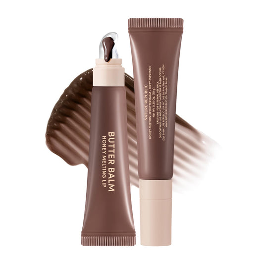 Nature Republic Honey Melting Lip Butter Balm Dirty Espresso packaging for on-the-go hydration