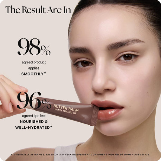 Nature Republic Honey Melting Lip Butter Balm Dirty Espresso swatch showing sheer glossy color
