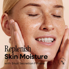 Nature Republic Snail Mucin Toner applied for even-toned, plump look.