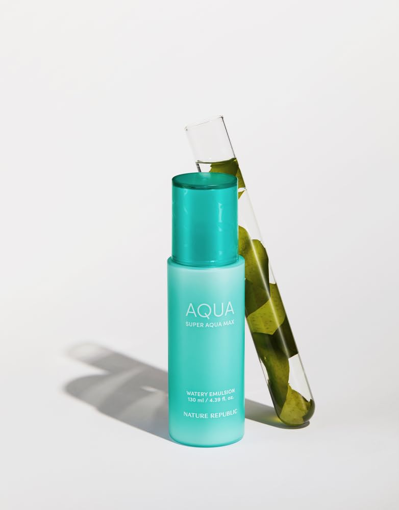 Nature Republic Super Aqua Max Watery Emulsion on hand showing quick absorption