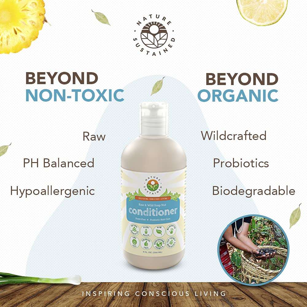 Nature Sustained lemongrass leave-in application on hair for deep nourishment.