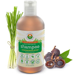 Nature Sustained Organic Shampoo bottle with lemongrass offering a gentle sulfate free cleanse