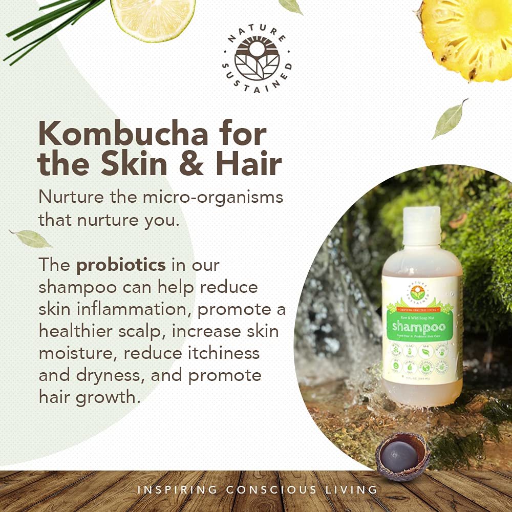 Nature Sustained shampoo with probiotic fermentation hints at scalp friendly support