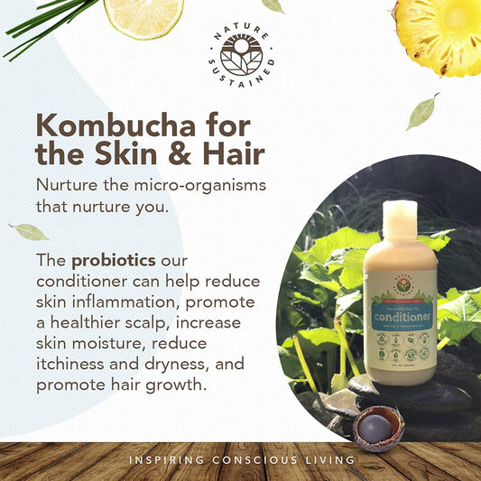 Nature Sustained soapberry conditioner close-up highlighting natural lather