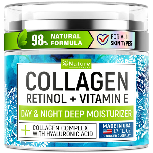 Nature Theory Collagen Cream with retinol pump for smoother, firmer skin