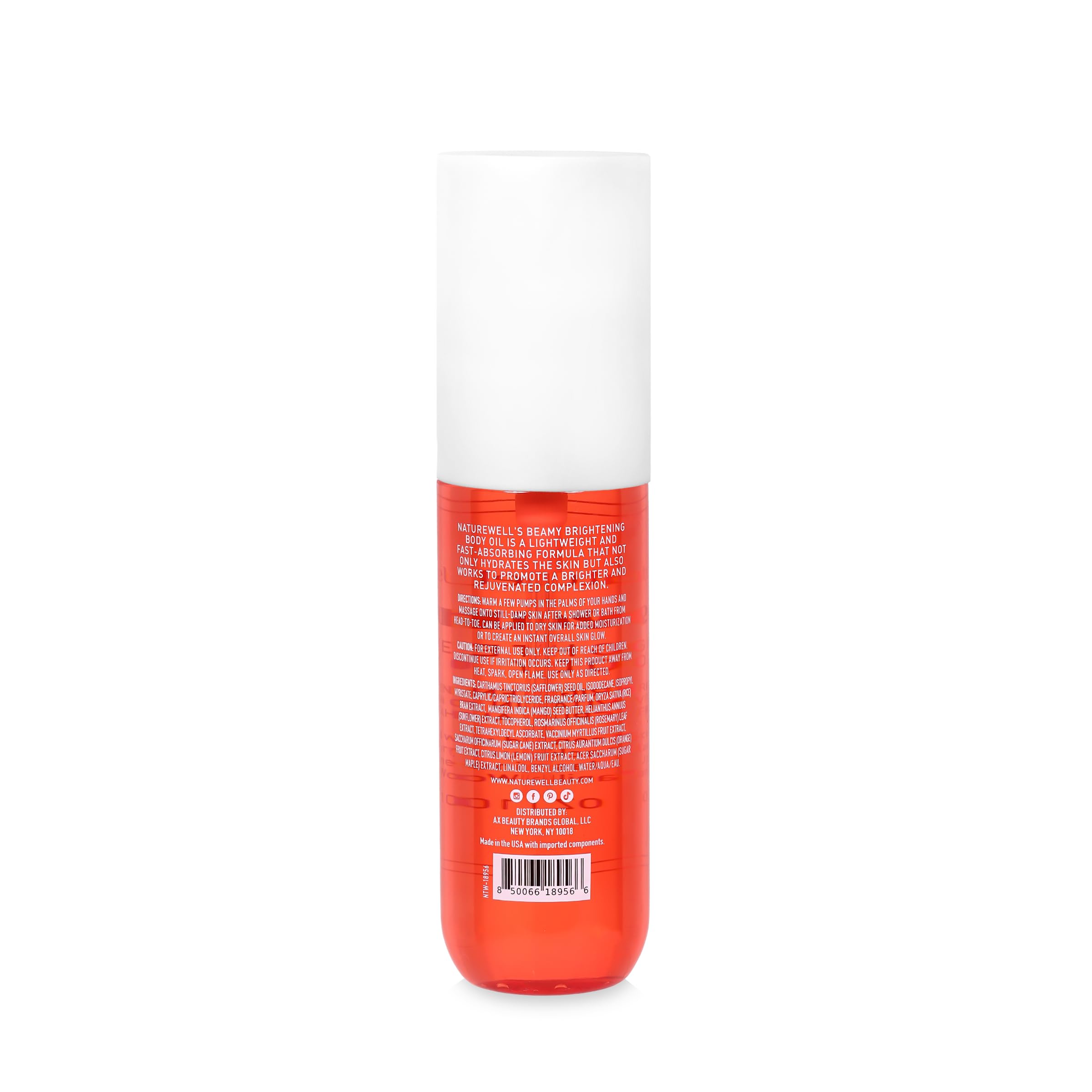 NATURE WELL Beamy Brightening Body Oil soft finish leaves skin smooth.