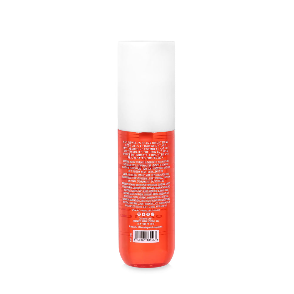 NATURE WELL Beamy Brightening Body Oil soft finish leaves skin smooth.