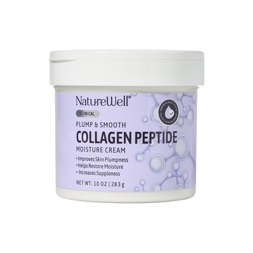 NATURE WELL Clinical Collagen Peptide Cream bottle ready for daily facial hydration.
