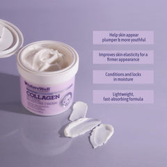 Nature Well peptide cream texture swirl highlights smooth absorption.