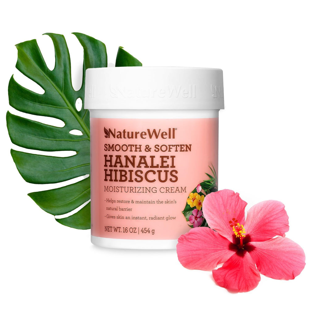 NATURE WELL Hanalei Hibiscus Cream jar close-up showing rich hydration