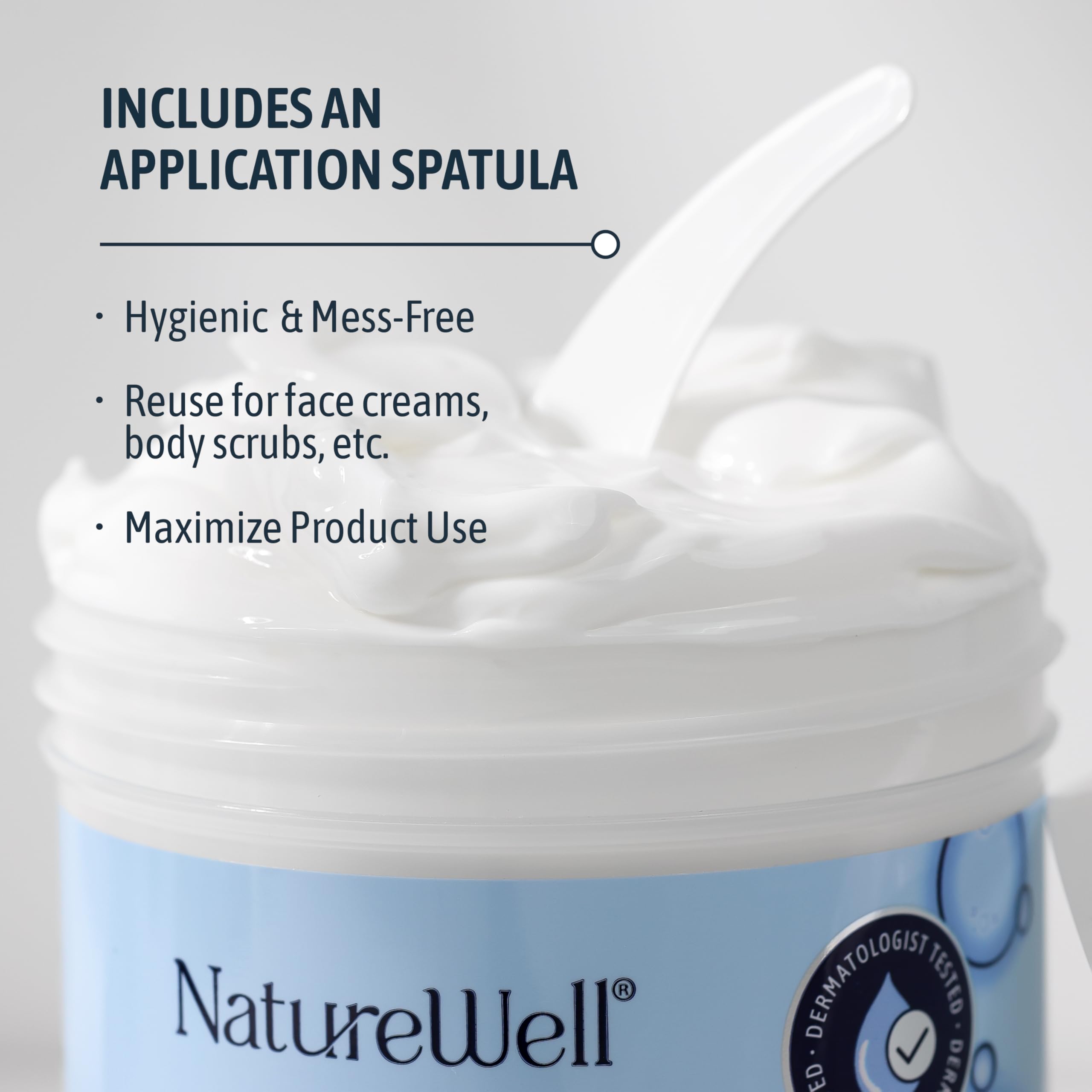Skincare shelf featuring Nature Well retinol moisturizer for face and body