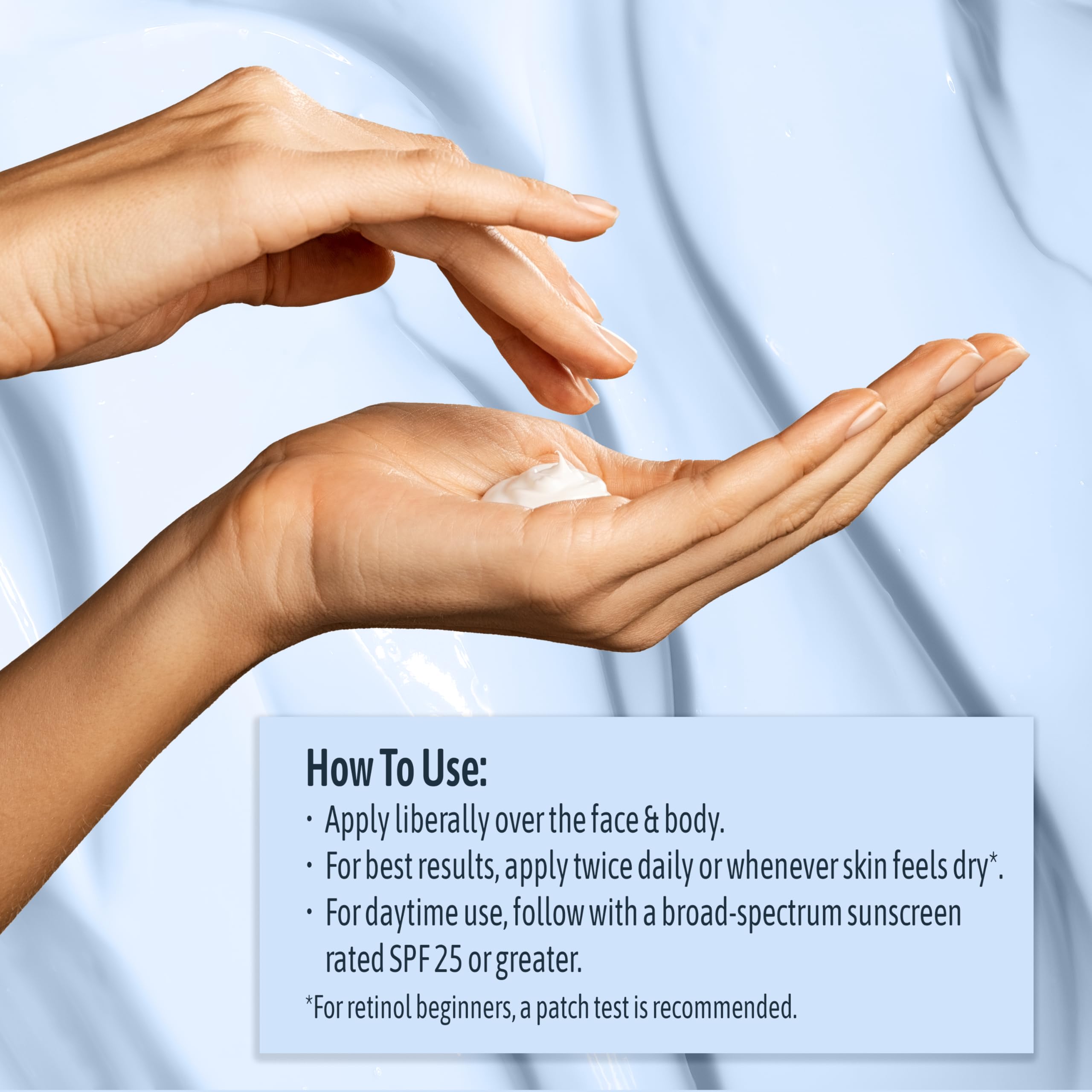 NATURE WELL retinol cream shows quick absorption with no greasy residue
