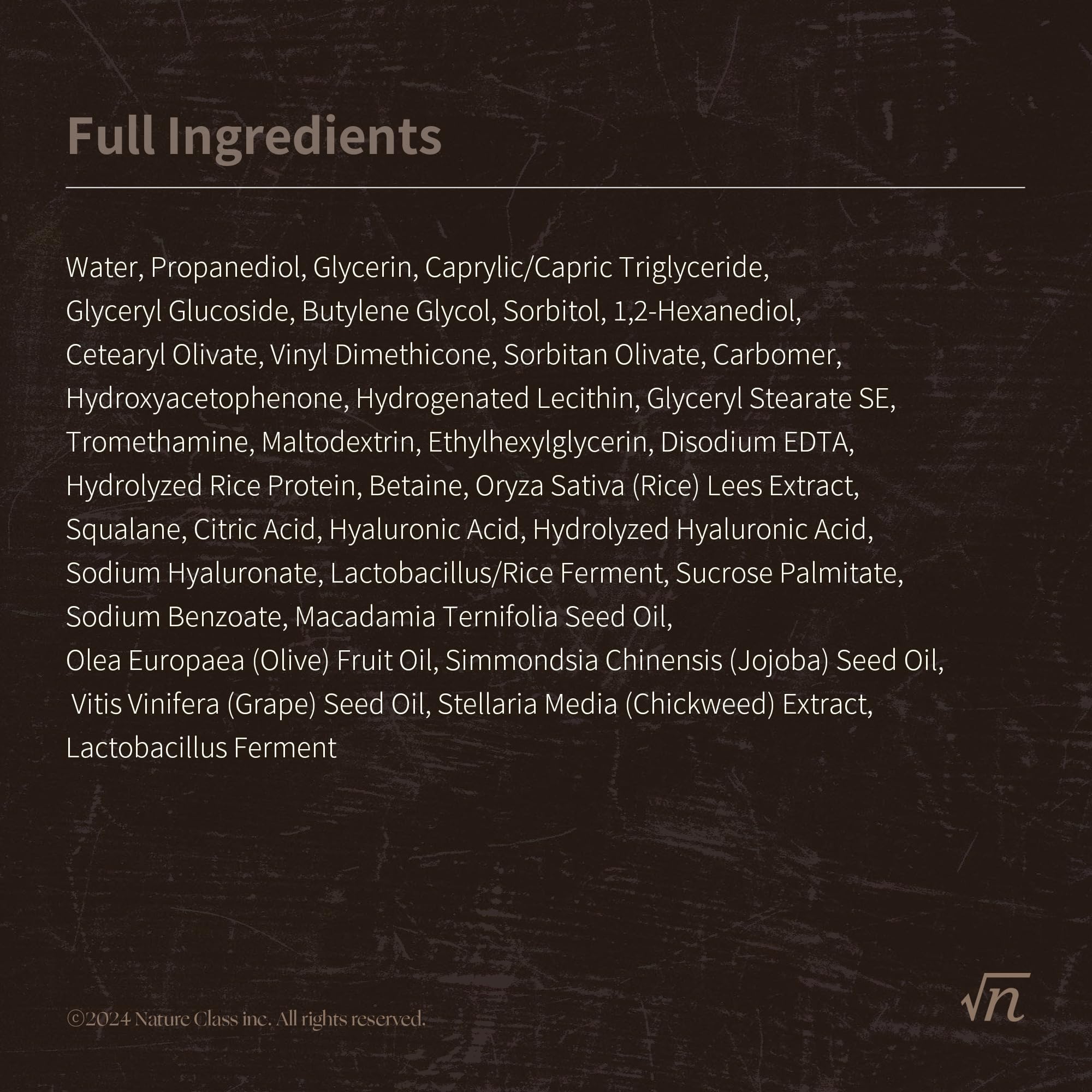 NatureClass R33 packaging highlights rice-based glow concept for glass skin look.