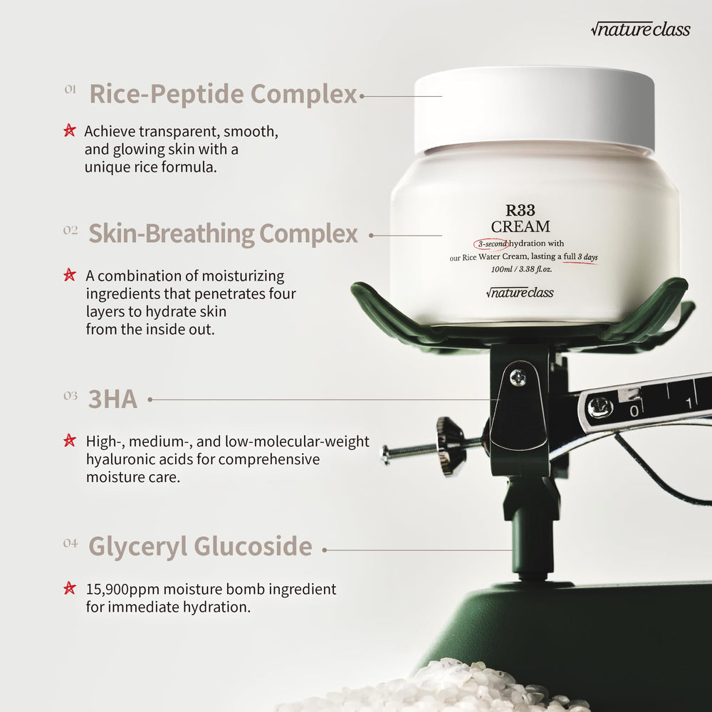 Dispensing pump in action demonstrates easy application and non-greasy feel.
