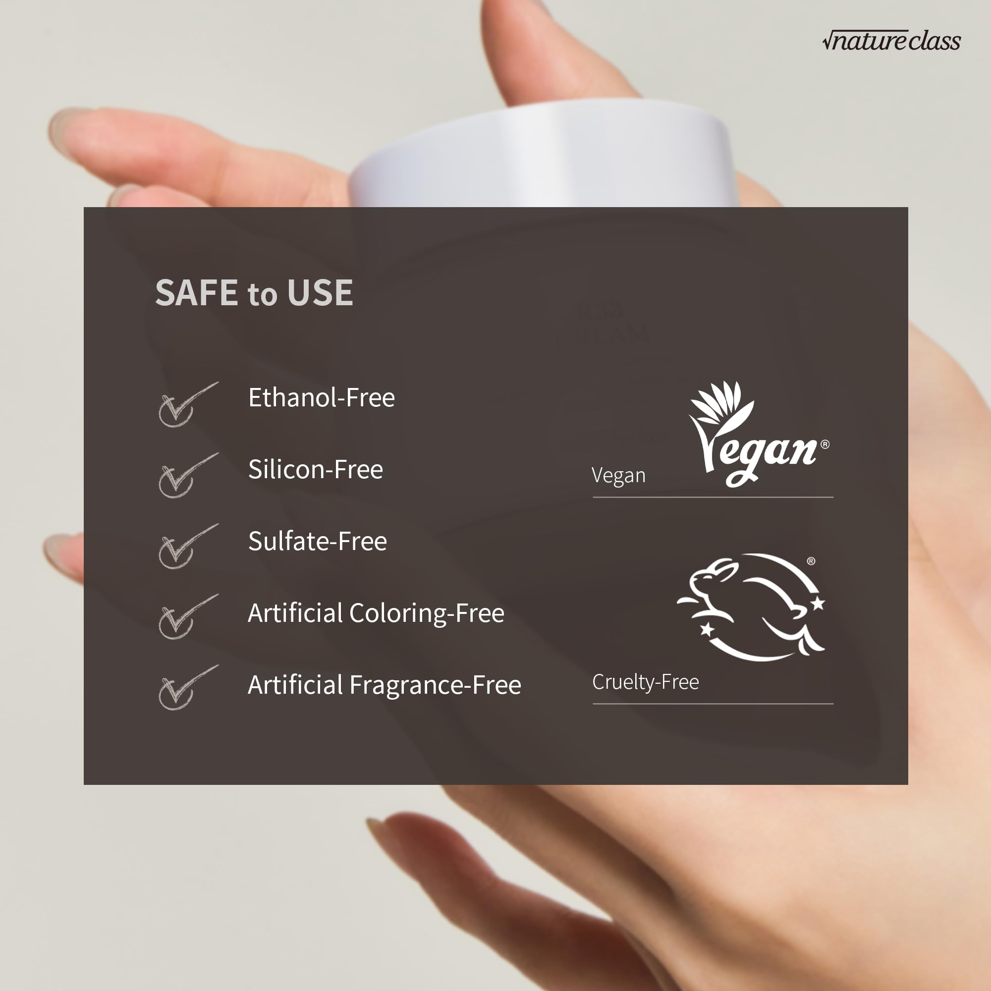 Close-up of skin after application showing smooth, balanced texture.