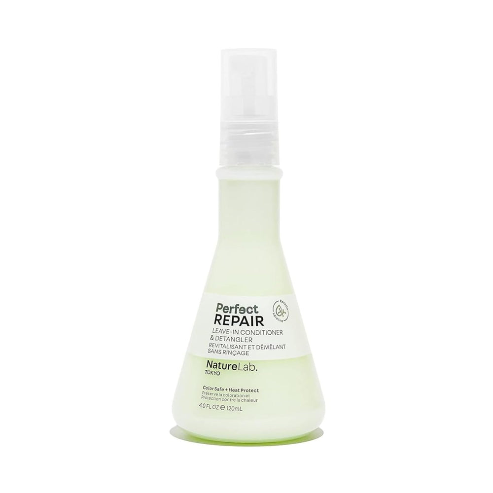 NatureLab.TOKYO Perfect Repair Leave-In Bottle detangles and hydrates for smoother hair.
