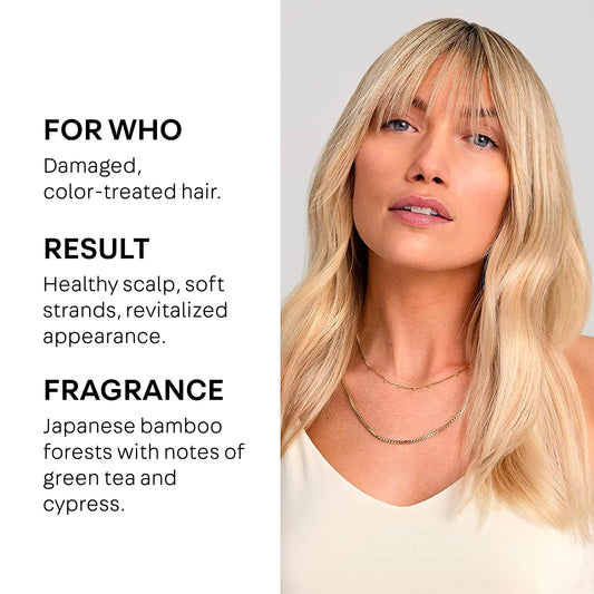 NatureLab.TOKYO Perfect Repair spray nozzle distributing moisture for easier detangling.