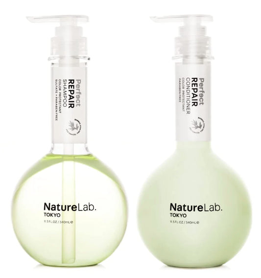 NatureLab TOKYO Perfect Repair shampoo bottle revives damaged hair