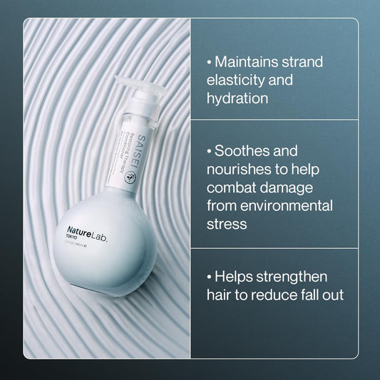 NatureLab.TOKYO SaiSei pump demonstrates easy, even dispensing for conditioning.