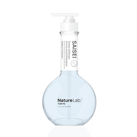 NatureLab.TOKYO SAISEI Stress Defense Amino Acid Shampoo bottle front view for healthy hair