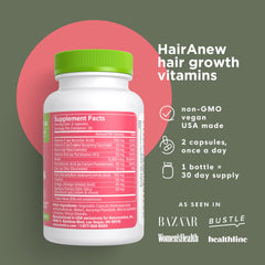 Naturenetics HairAnew capsules laid out for daily hair support.