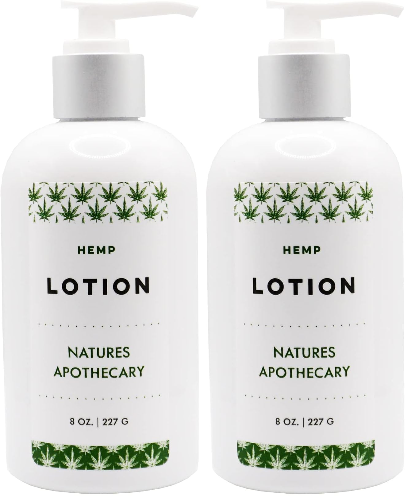 Nature's Apothecary hemp-patchouli lotion pack-2 shot for silky, hydrated skin.