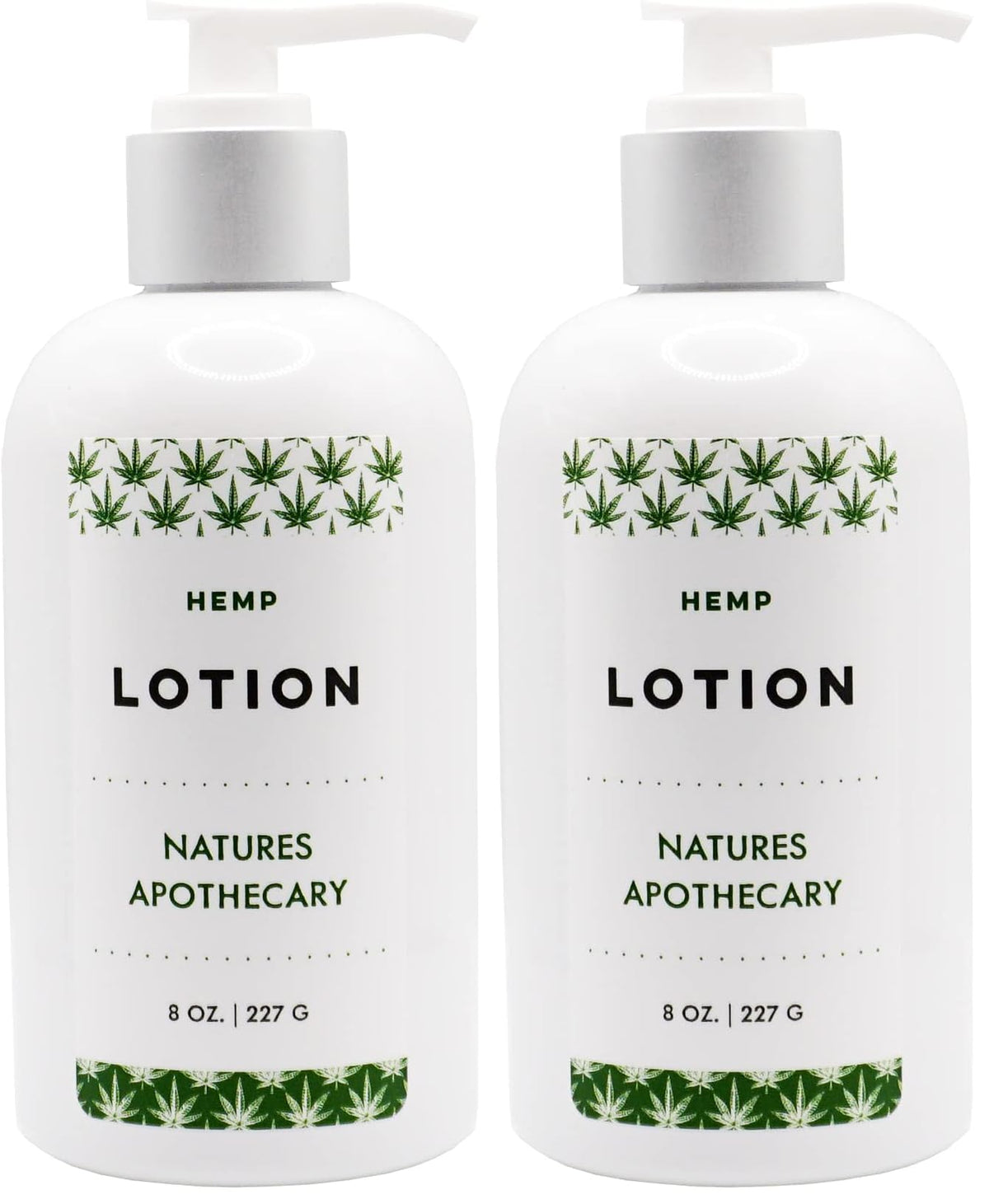 Nature's Apothecary hemp-patchouli lotion pack-2 shot for silky, hydrated skin.