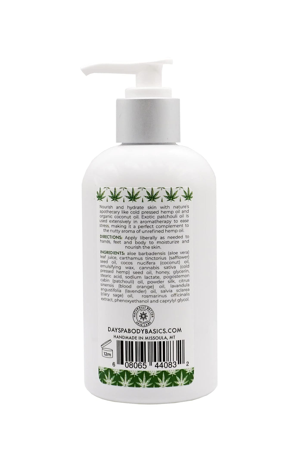 Nature's Apothecary lotion pump demonstrates fast-absorbing, non-greasy hydration.