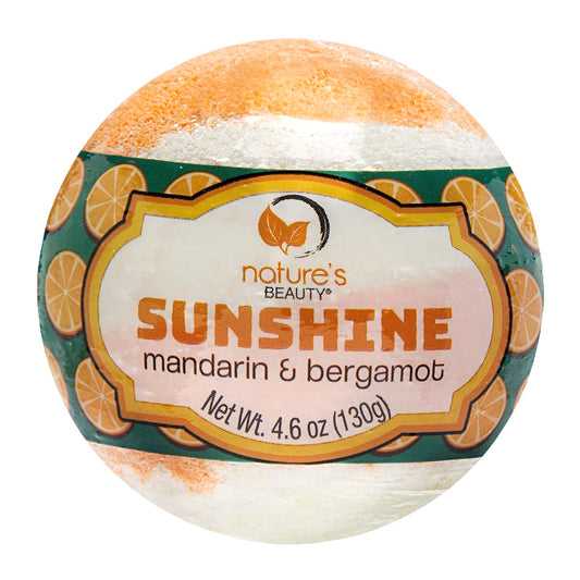 Nature's Beauty bath bombs releasing color without staining skin or tub