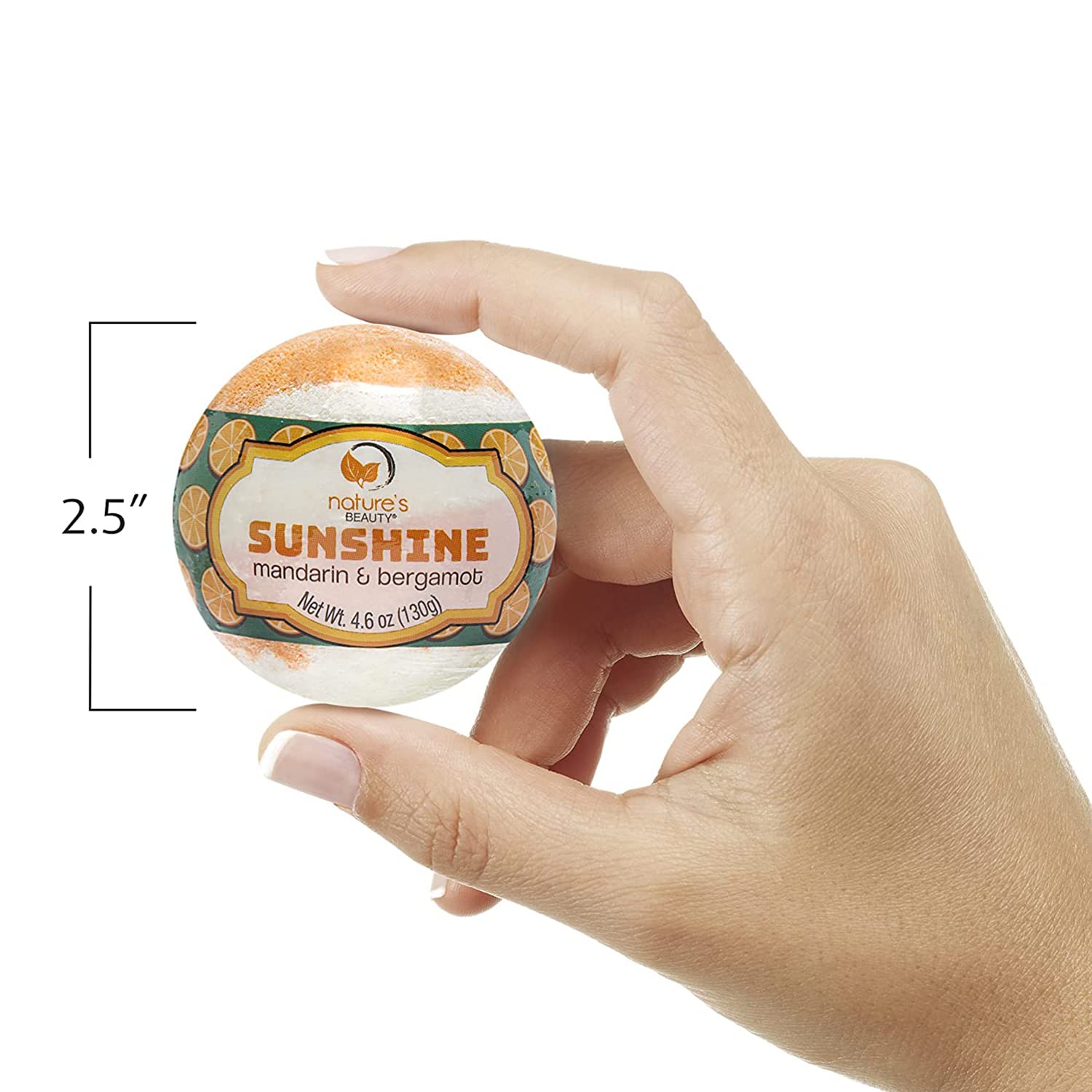 Nature's Beauty bath bomb nourishing skin with coconut oil during soak