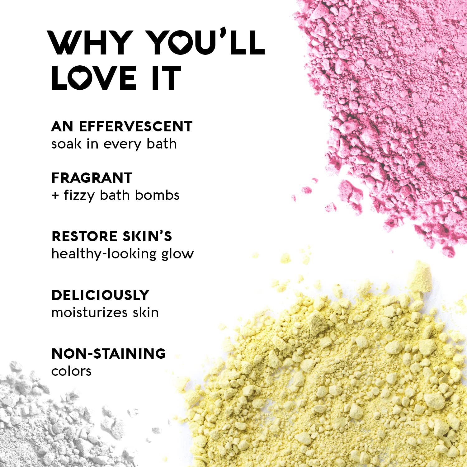 Nature's Beauty bath bomb with vitamin E for refreshed skin