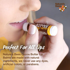 Nature’s Bees Cocoa Butter Lip Balm 24-pack packaging display for gifting