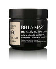 Nature's Brands Bella Mari Foundation bottle with natural coverage and SPF 30 protection for daytime wear