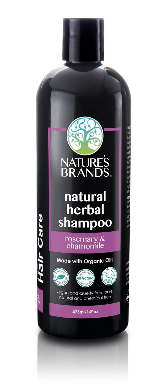 Nature's Brands Herbal Choice Mari rosemary chamomile shampoo bottle for gentle cleansing and scalp nourishment