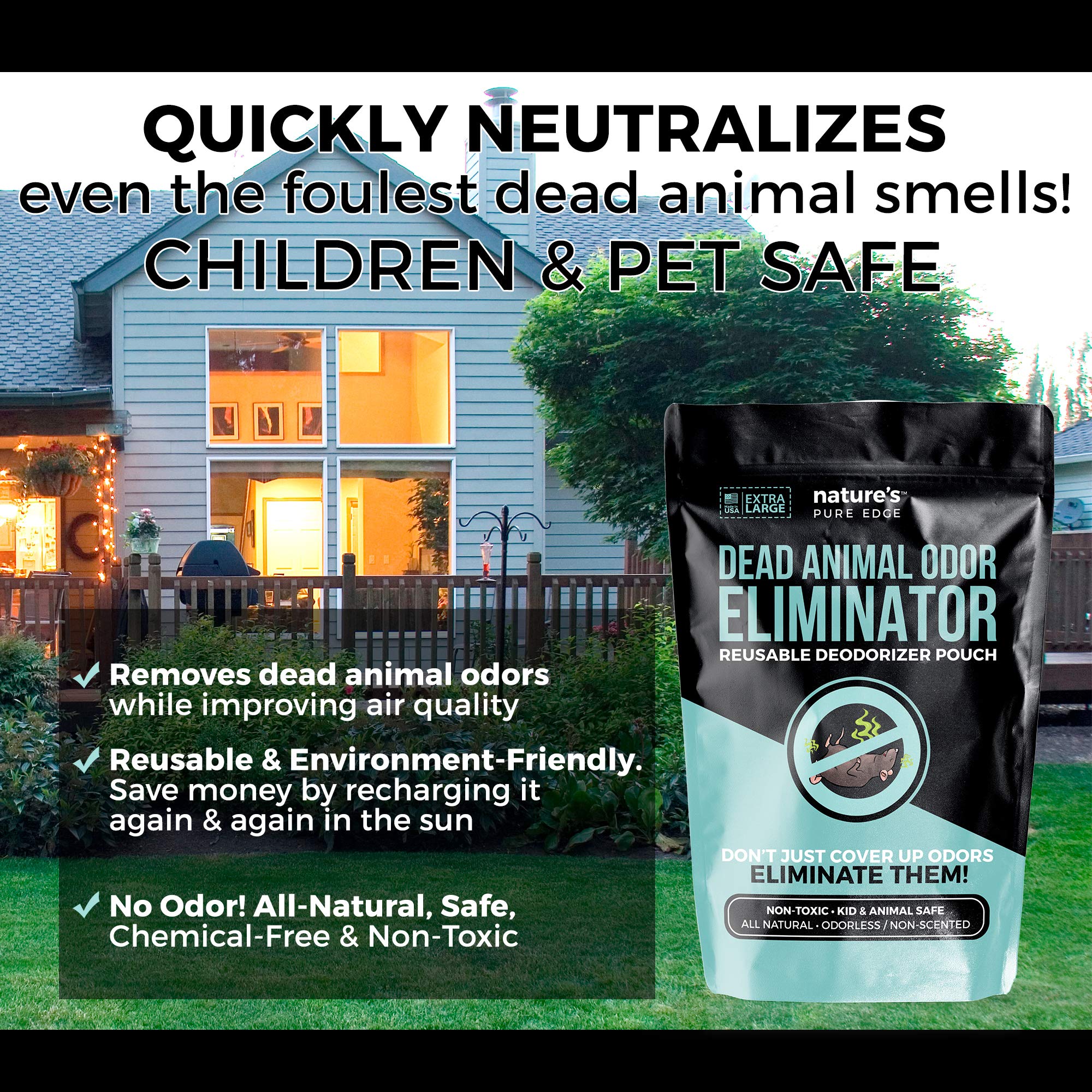 Nature's Pure Edge zeolite-infused pouch targets decay-related odors near wall voids