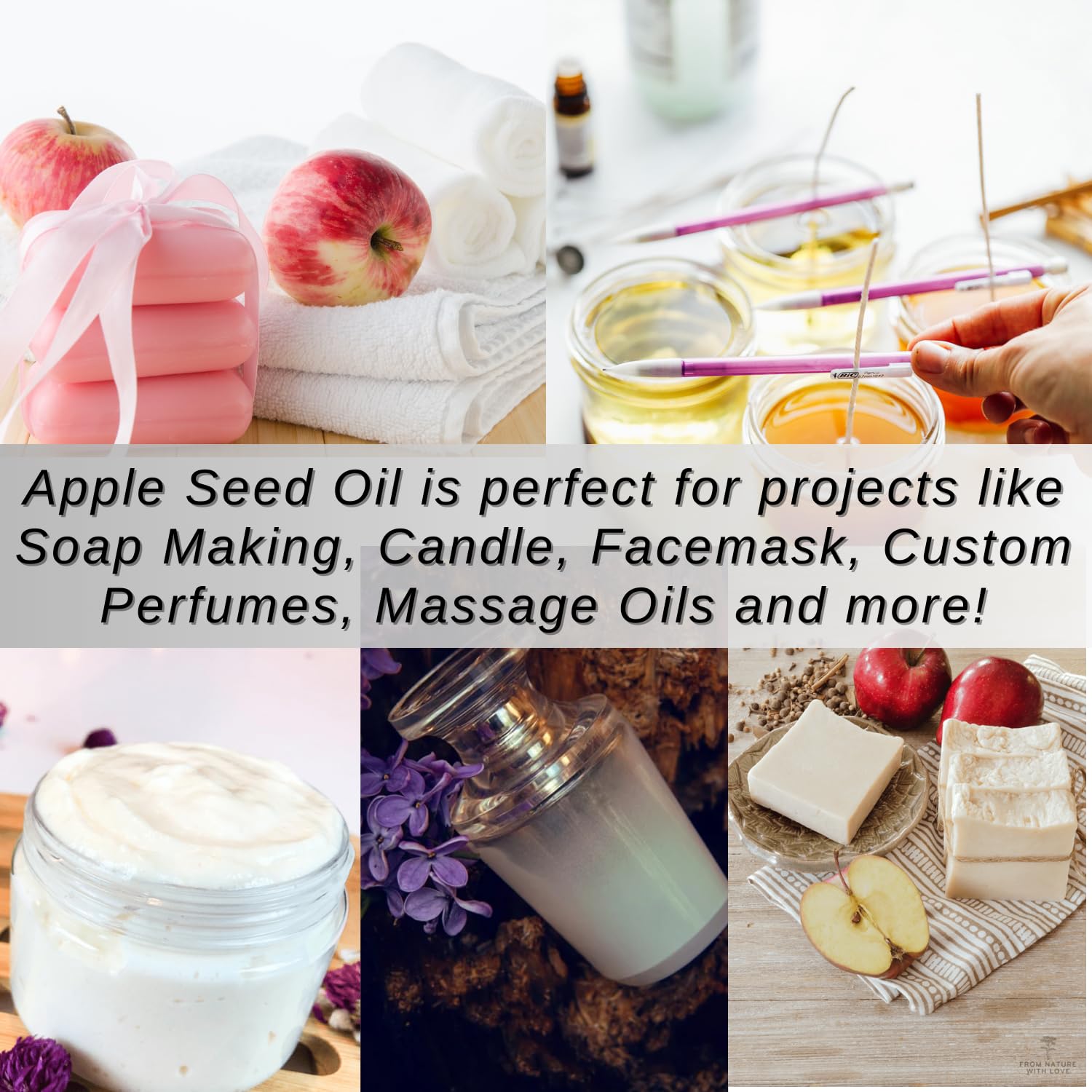 Hair care use Apple Seed Oil for shine and manageability