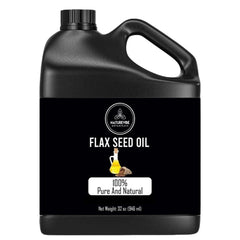 Naturevibe Botanicals Flaxseed Oil bottle—pure, cold-pressed formula for skin and hair.