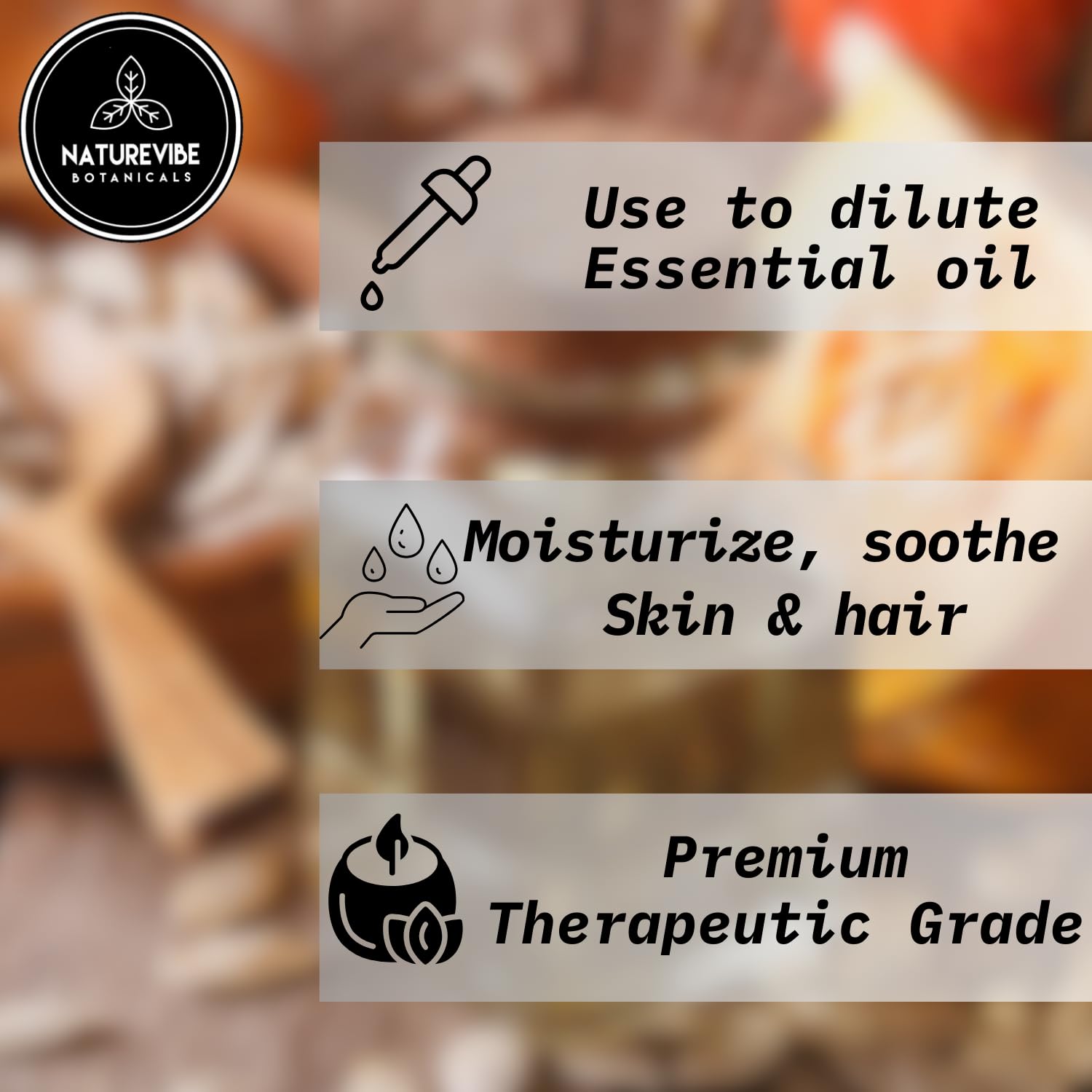 Naturevibe Botanicals 32oz packaging highlights value and freshness guarantee.