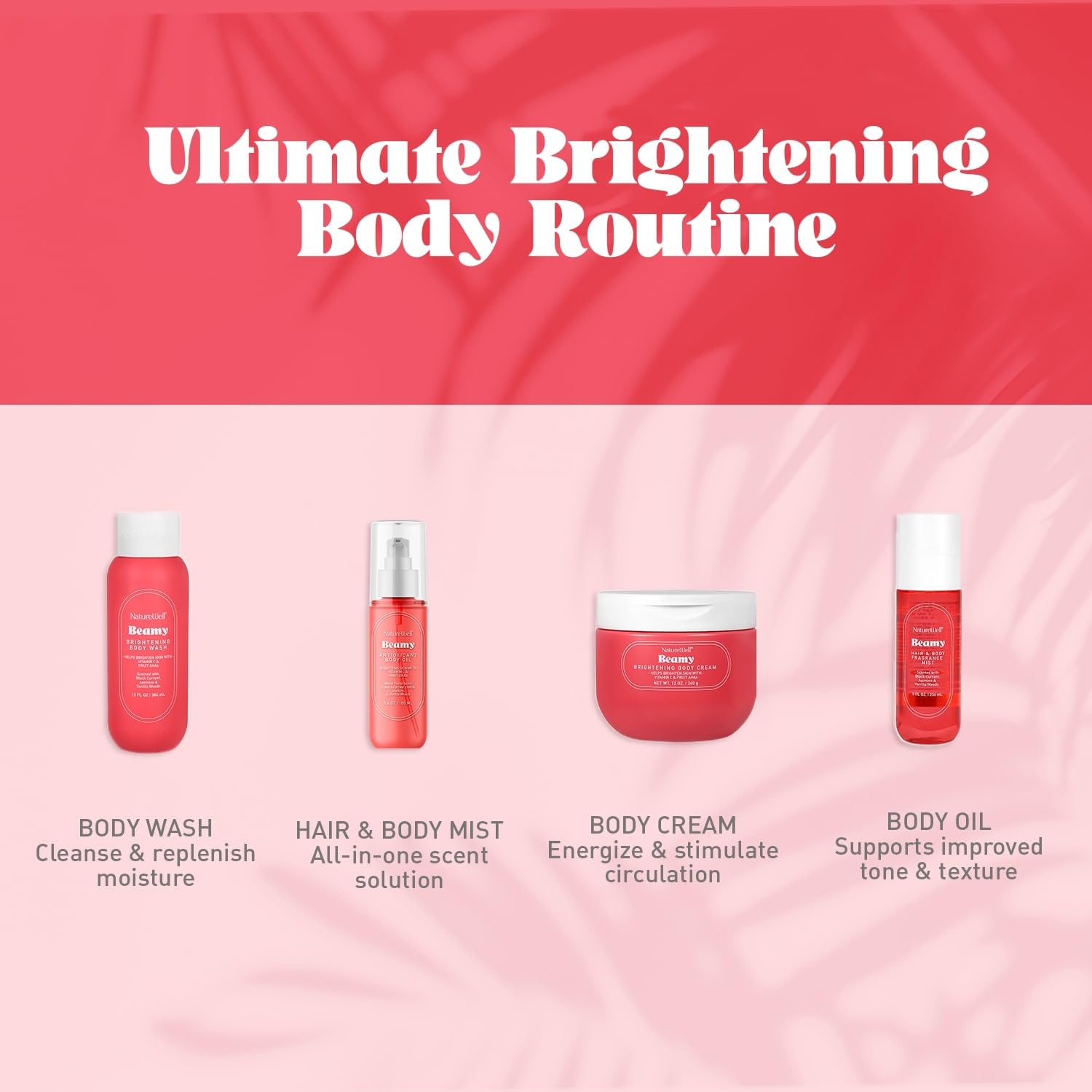 Cacay oil ingredient detail in NatureWell Beamy Brightening Body Cream