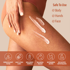 Body application with Nature Well cream delivering deep hydration and softness.