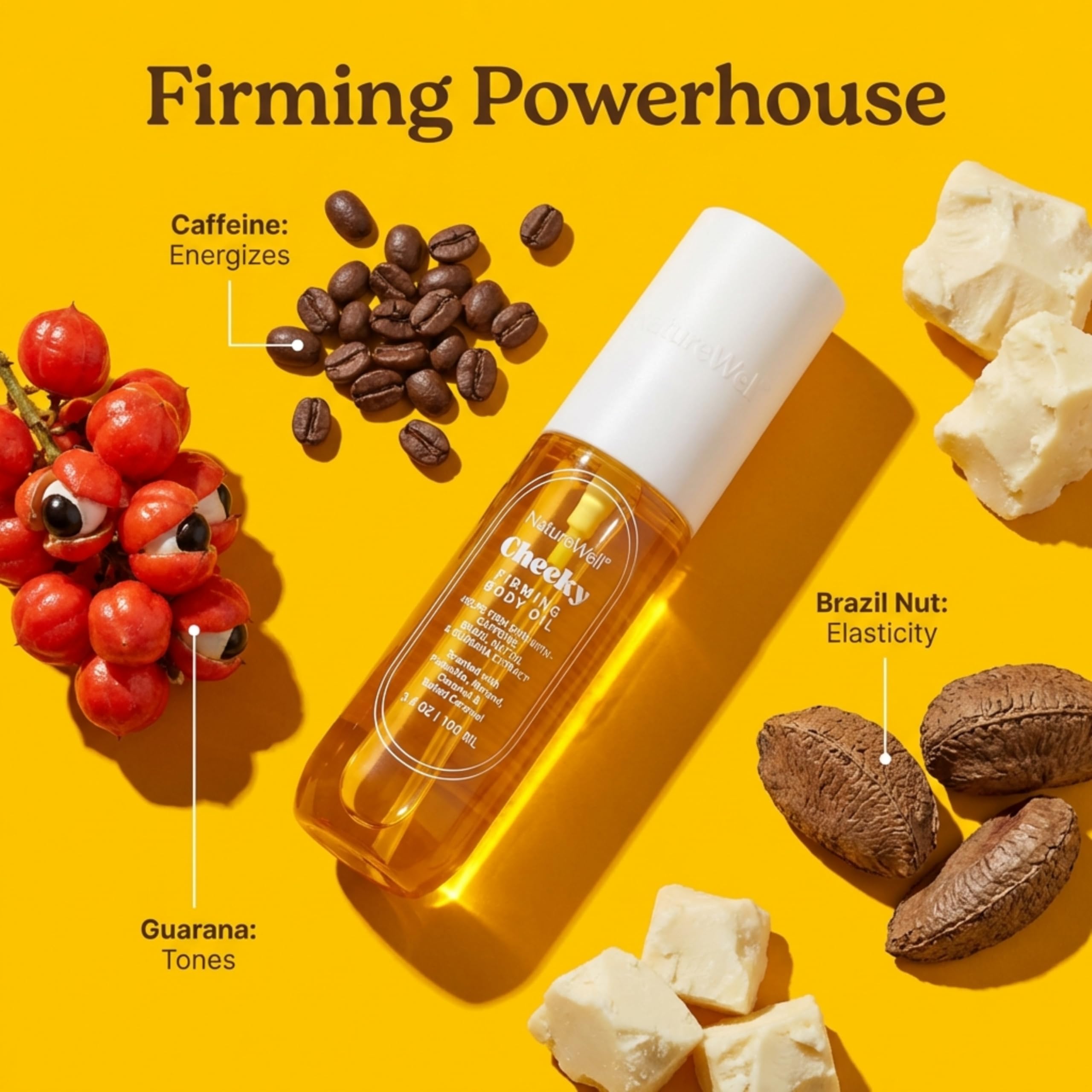 NatureWell Brazil Nut Oil ingredient highlighting elasticity and nourishment.
